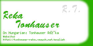 reka tonhauser business card